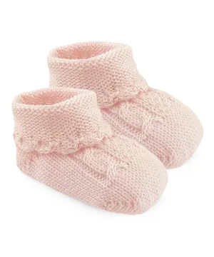 Pink Cable Booties