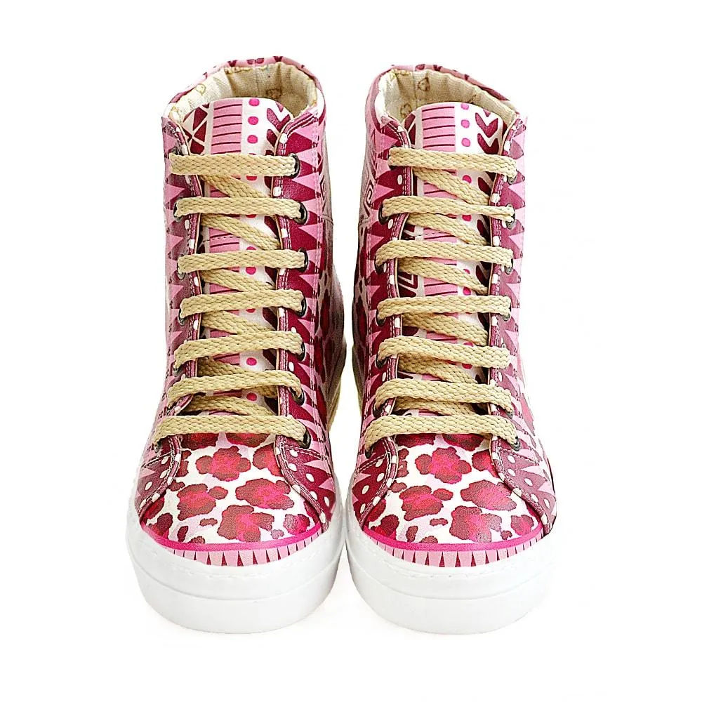 Pink Leopard Sneaker Boots WCV2028