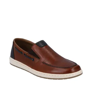 Rieker 18266-24 Brown Mens Casual Comfort Slip On Shoes