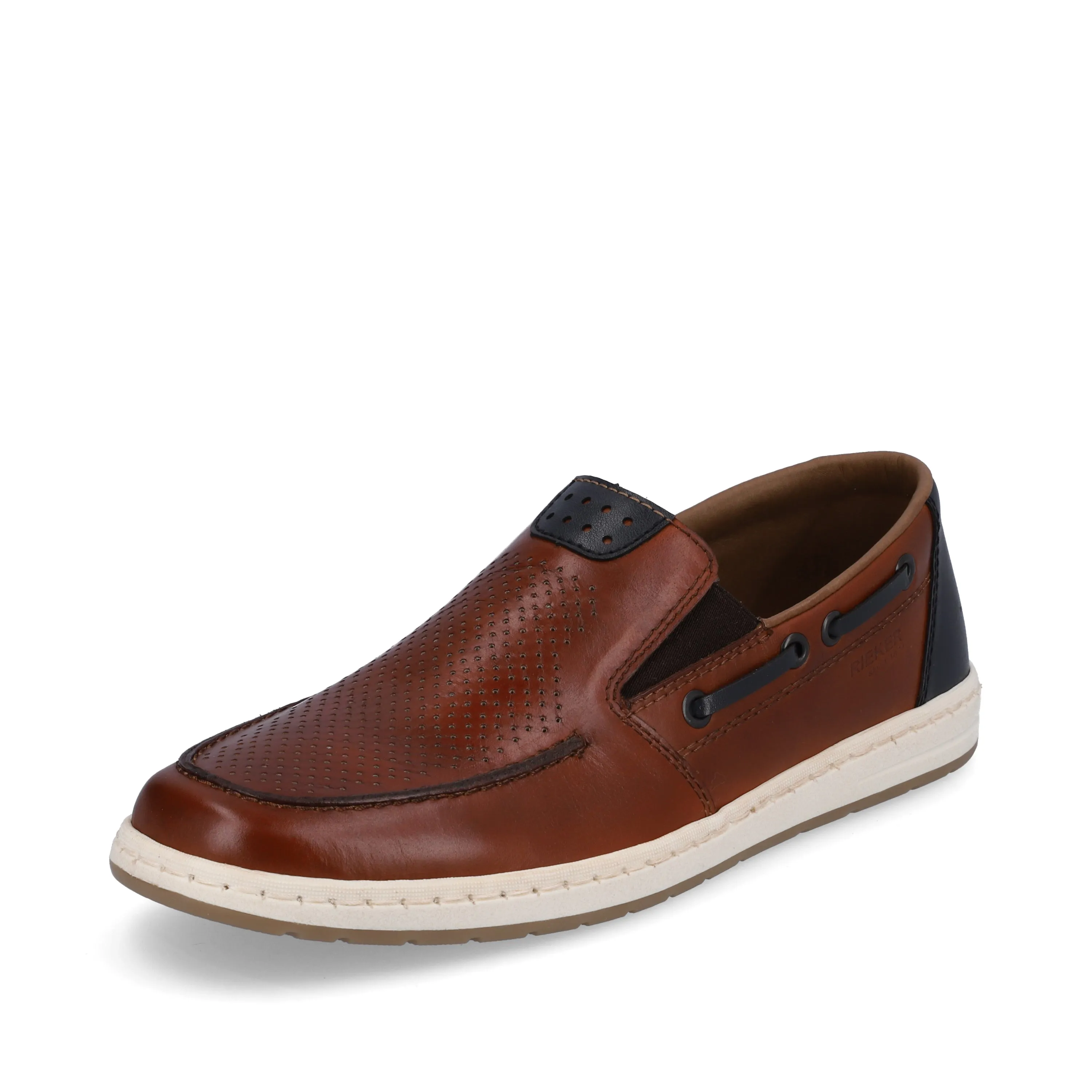 Rieker 18266-24 Brown Mens Casual Comfort Slip On Shoes