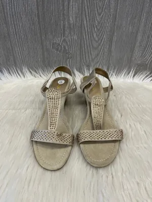 Sandals Heels Wedge By East 5th In Beige, Size: 10