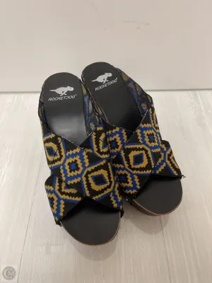 Sandals Heels Wedge By Rocket Dogs In Multi-colored, Size: 7