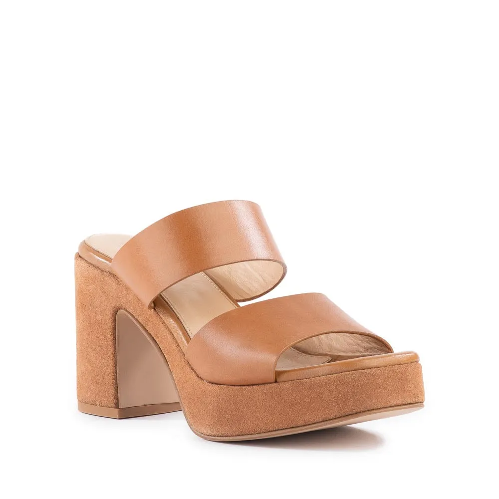 Seychelles Summer Nights Platform Sandals in Tan