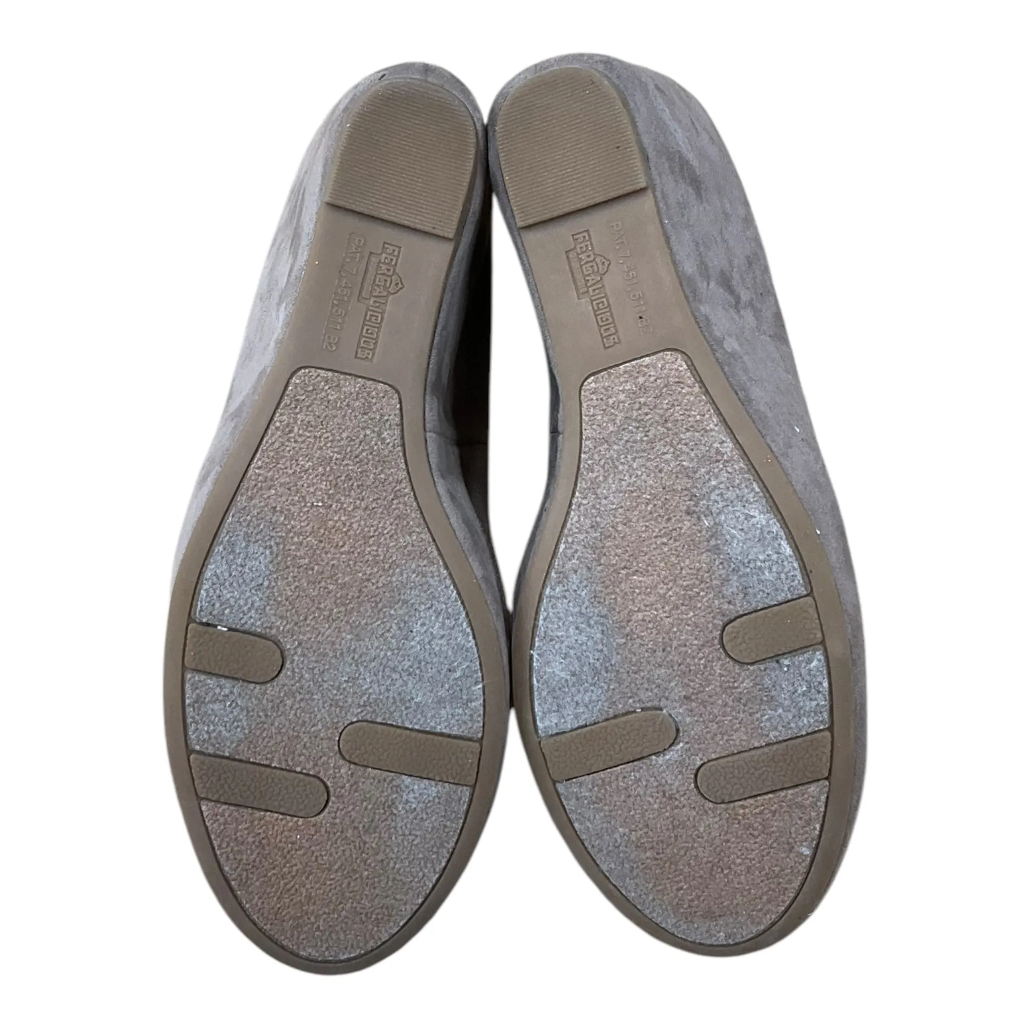 Shoes Heels Wedge By Fergalicious In Grey, Size: 10