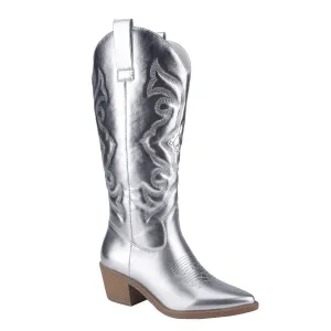 Silver Cowboy Boots