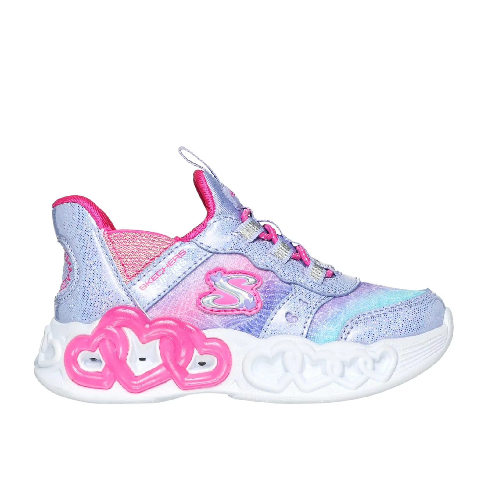Skechers Slip Ins Infinite Heart Lights Girls Shoes