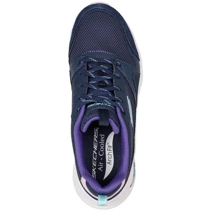Skechers Womens Trainer Arch Fit Vista View Navy Multi