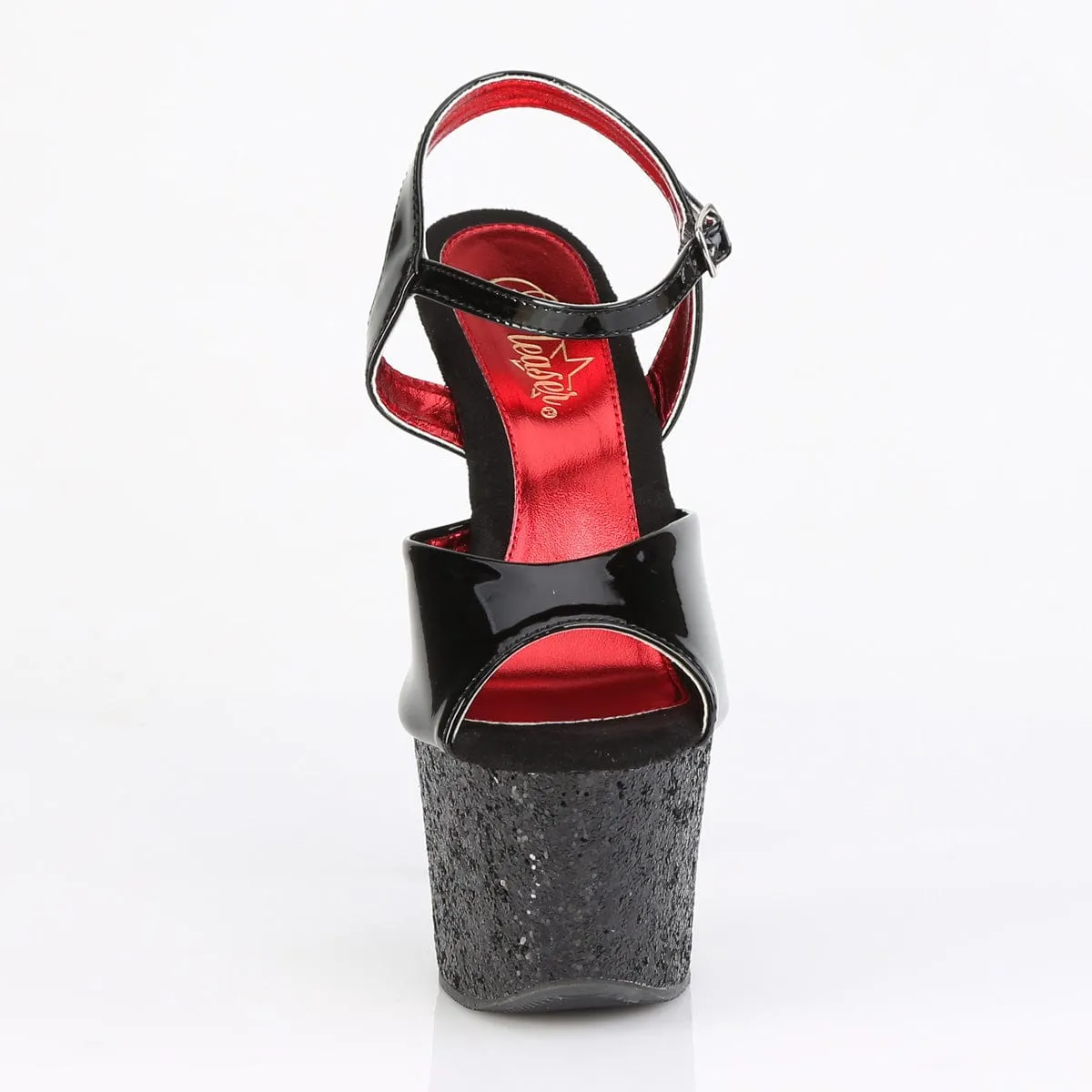 SKY-309 Black Patent/Black Glitter
