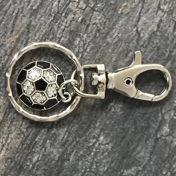 Soccer Rhinestone Keychain