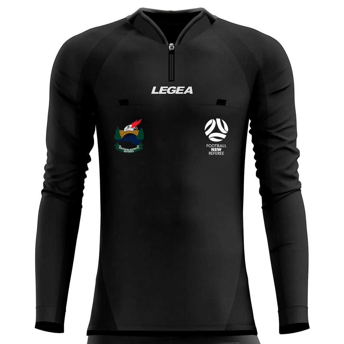 Southern Districts Soccer Referees Arbitro Drive Jersey Long Sleeve Black