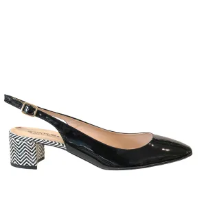 STATUS A853 Black Patent Block Heels