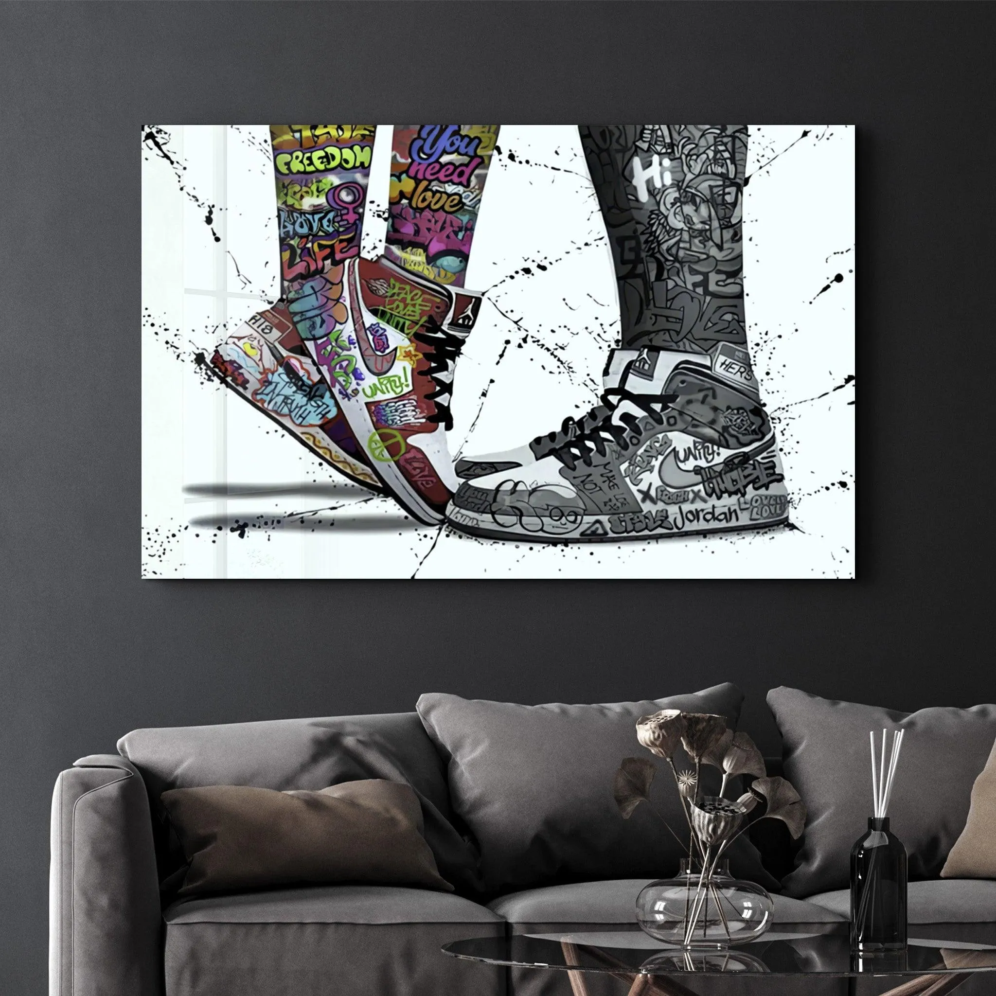 Street Art Footwear V2 | Glass Wall Art