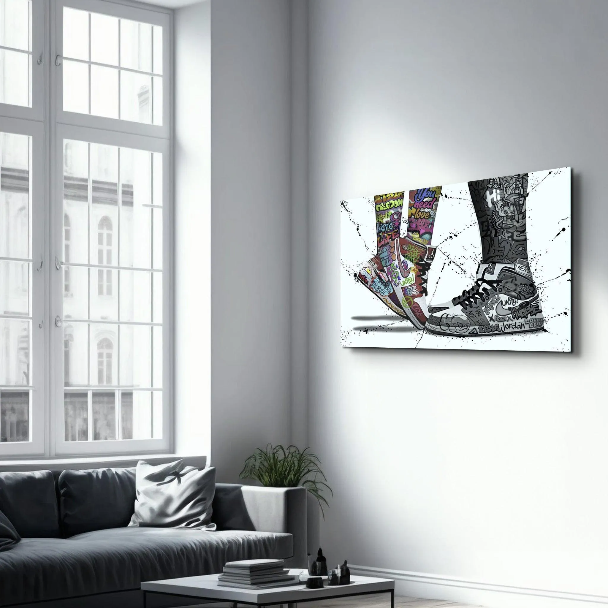 Street Art Footwear V2 | Glass Wall Art