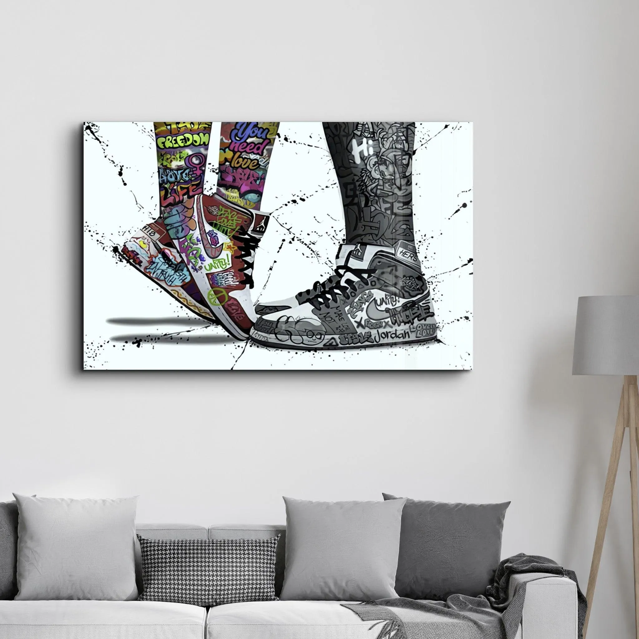 Street Art Footwear V2 | Glass Wall Art