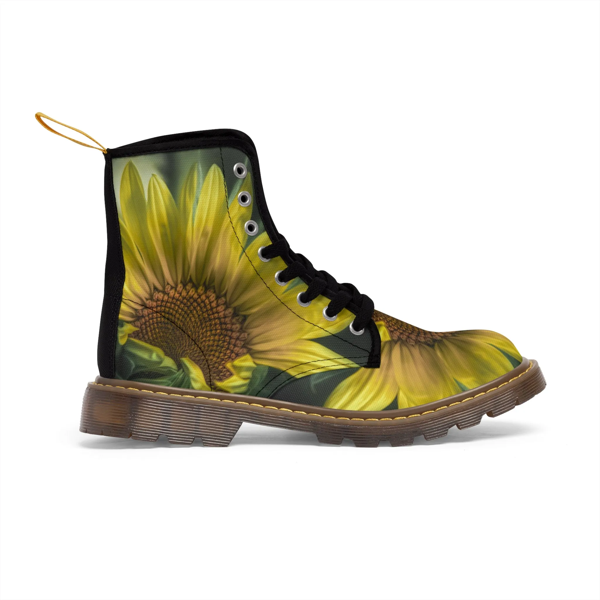 Sunflower Magnificence Canvas Art Boots