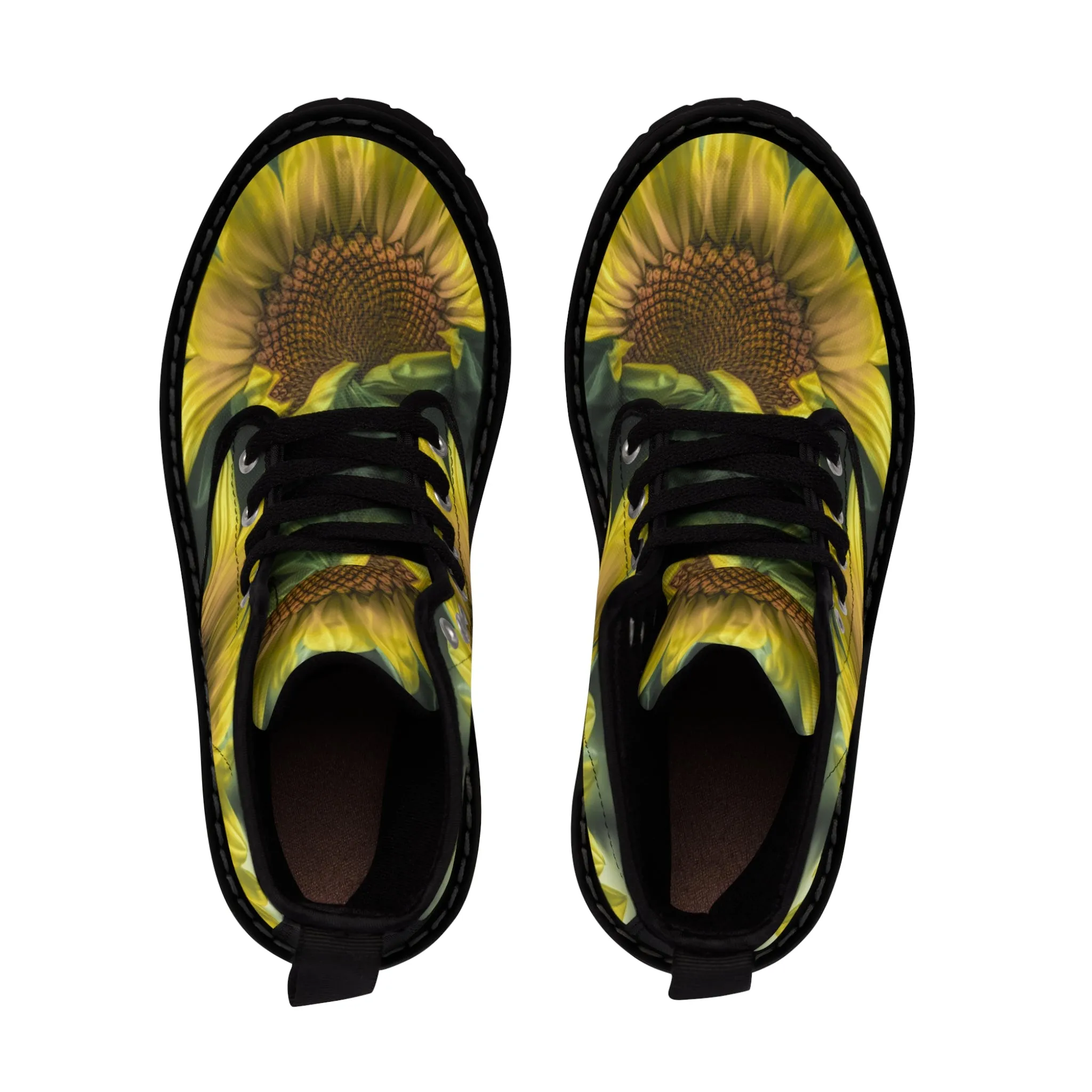 Sunflower Magnificence Canvas Art Boots