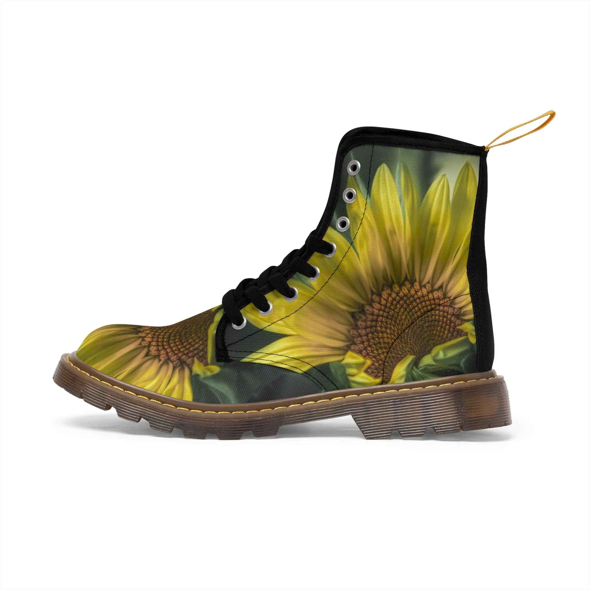 Sunflower Magnificence Canvas Art Boots