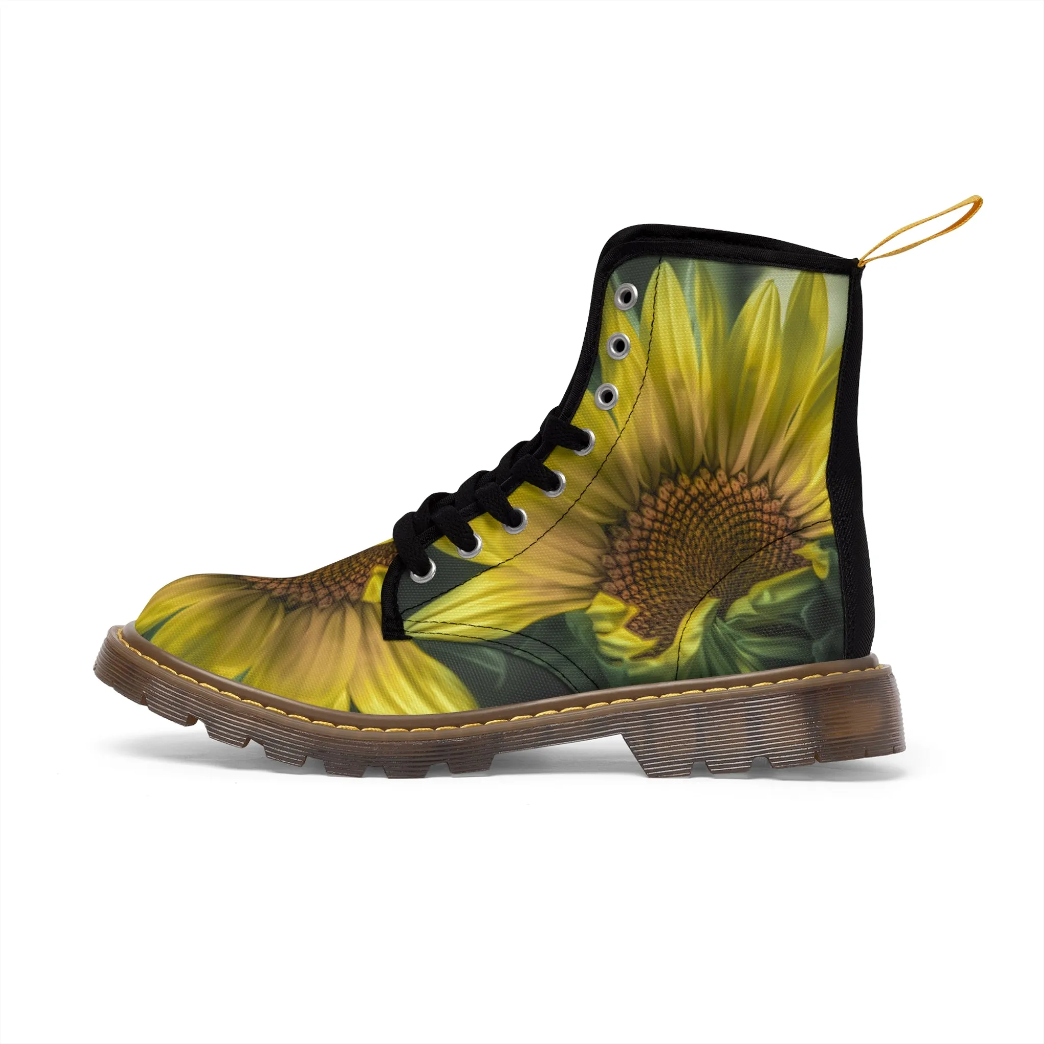Sunflower Magnificence Canvas Art Boots