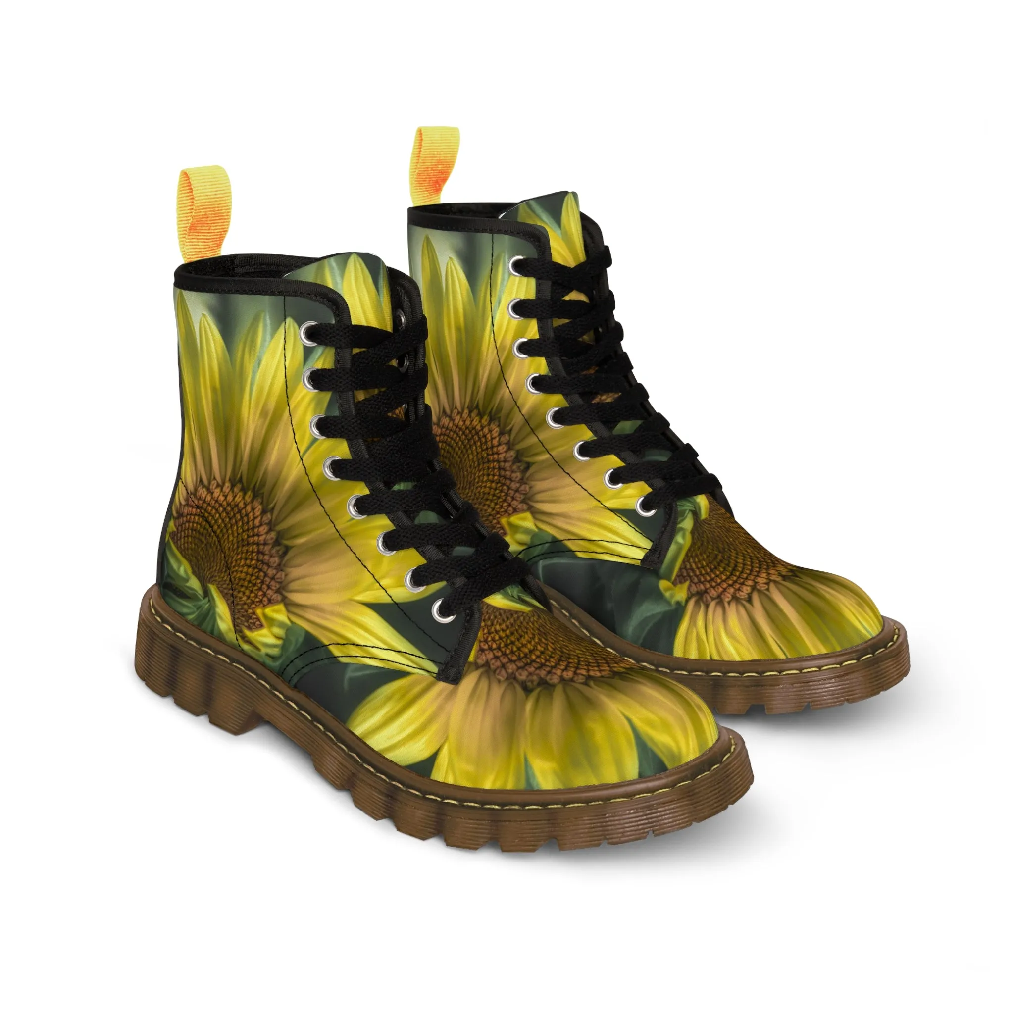 Sunflower Magnificence Canvas Art Boots
