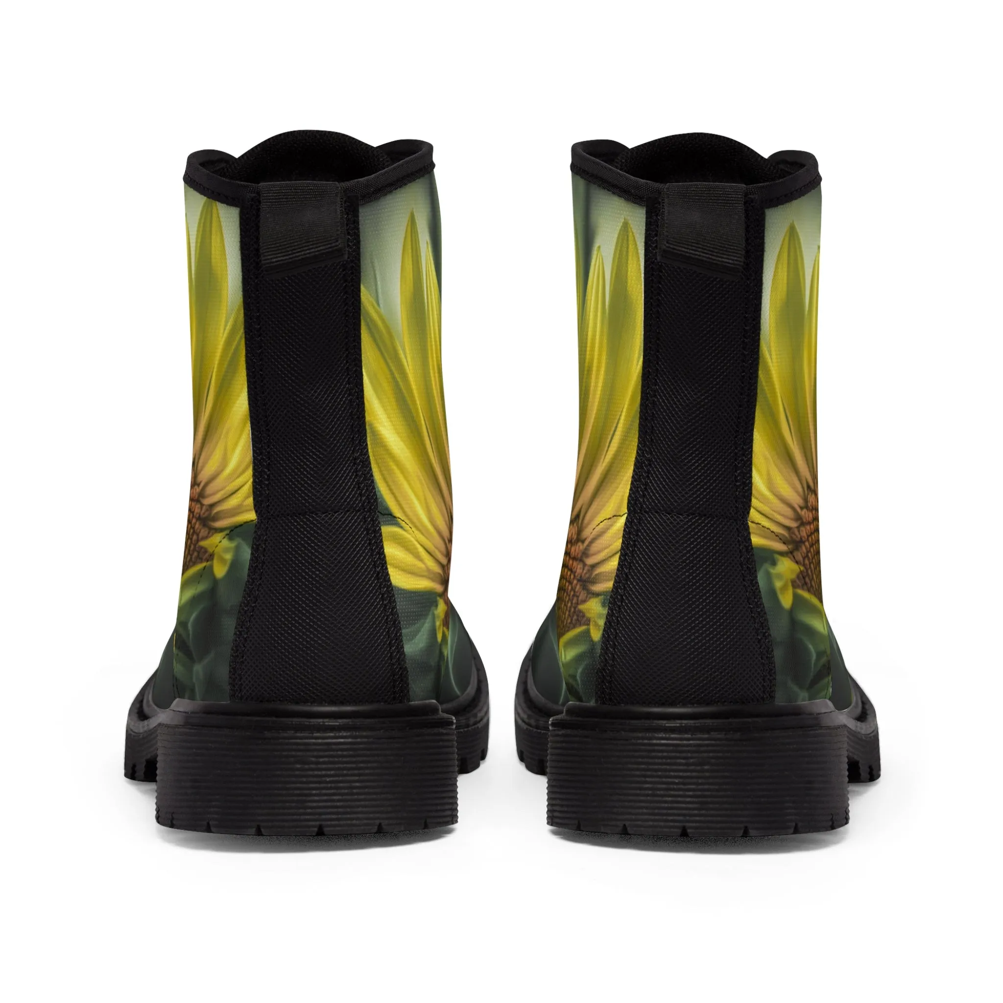 Sunflower Magnificence Canvas Art Boots