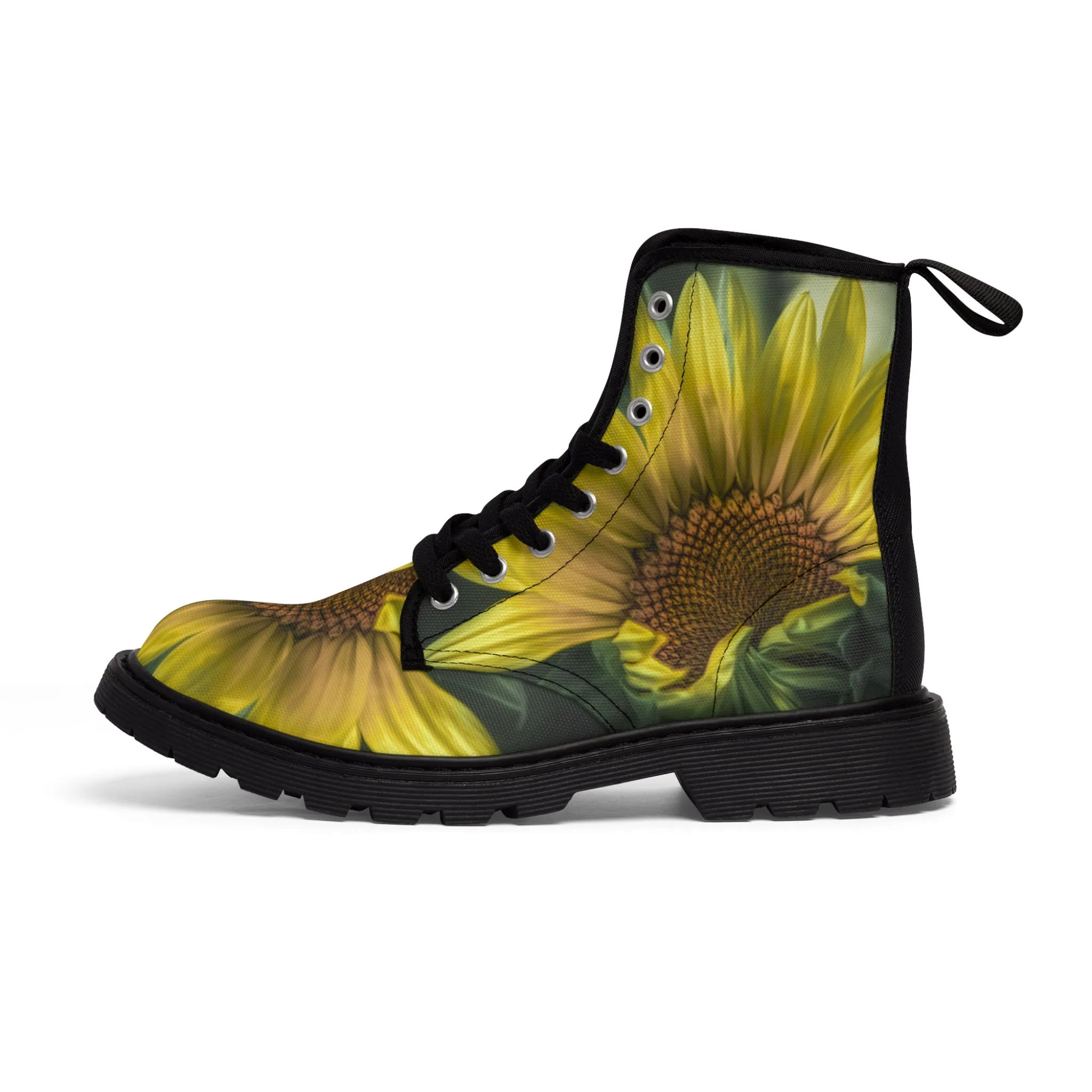 Sunflower Magnificence Canvas Art Boots