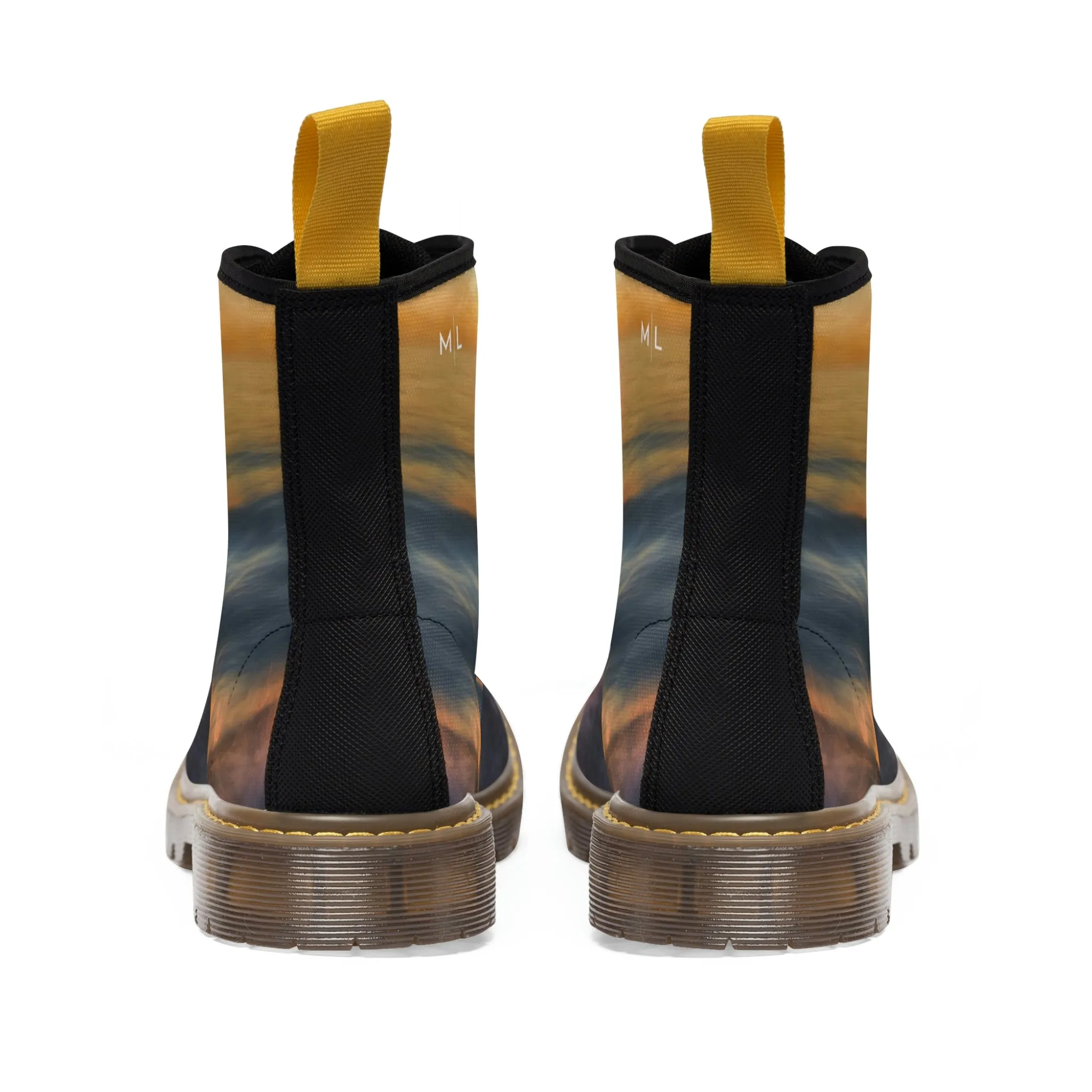 Sunset Glow Women's Canvas Art Boots