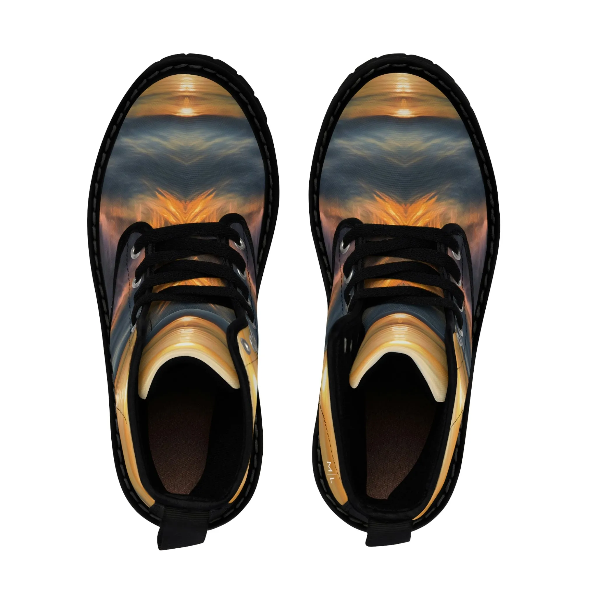 Sunset Glow Women's Canvas Art Boots