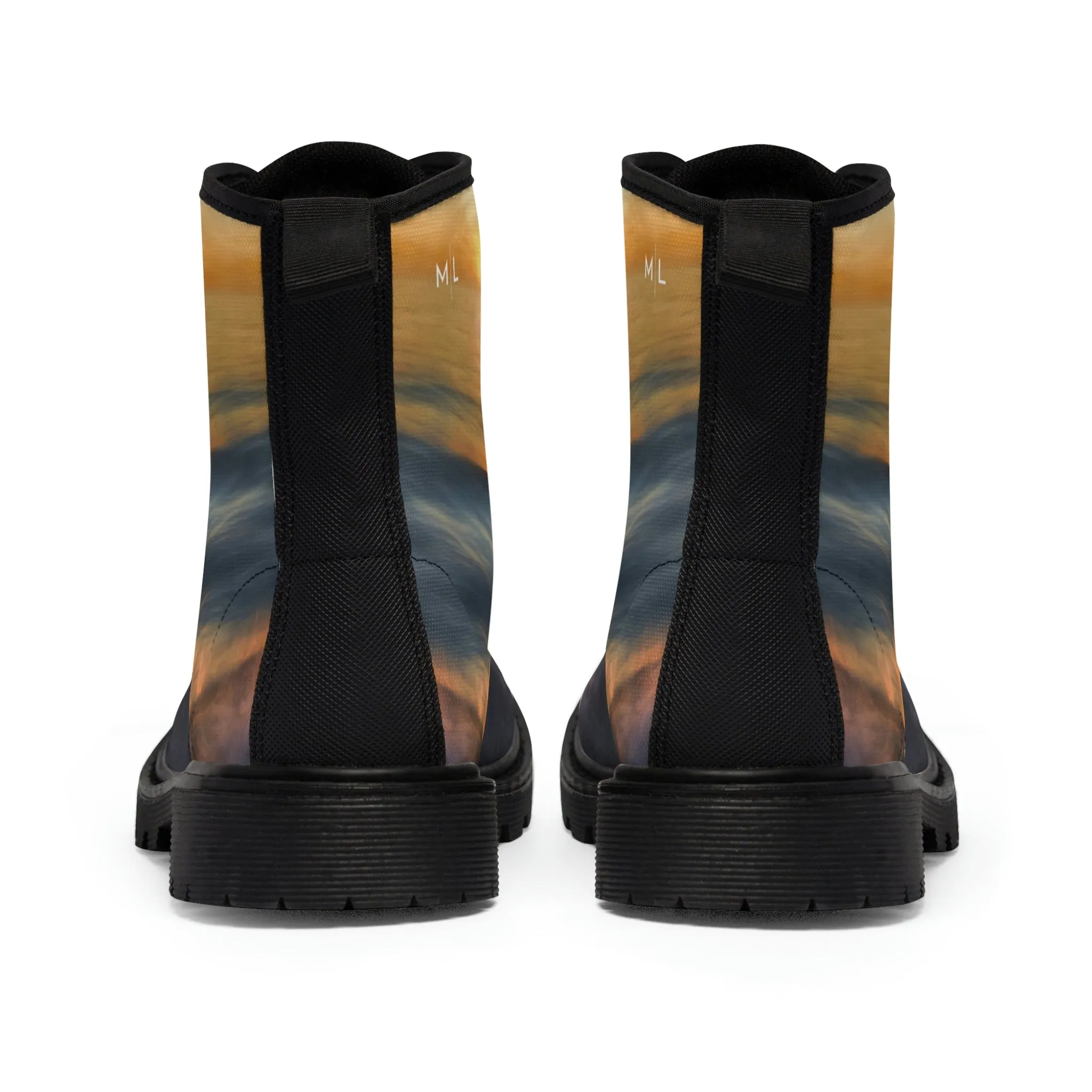 Sunset Glow Women's Canvas Art Boots