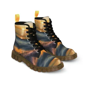 Sunset Glow Women's Canvas Art Boots