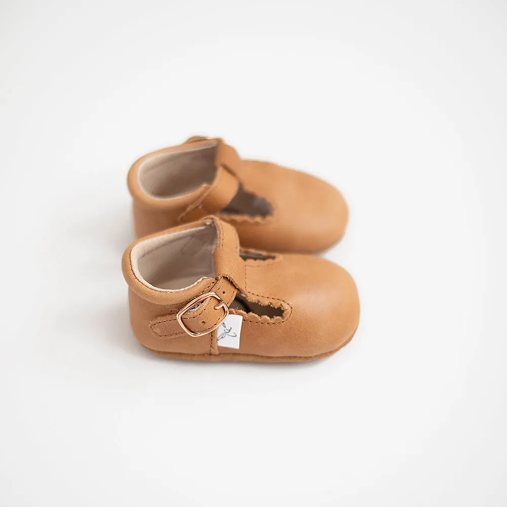 T-Bar Shoe | Sand Premium Leather Desert