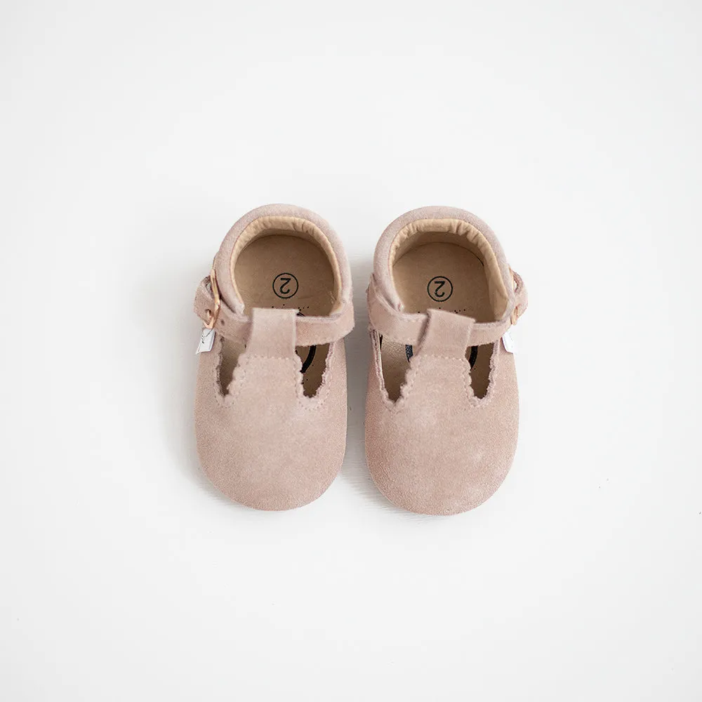 T-Bar Shoe | Tan Suede