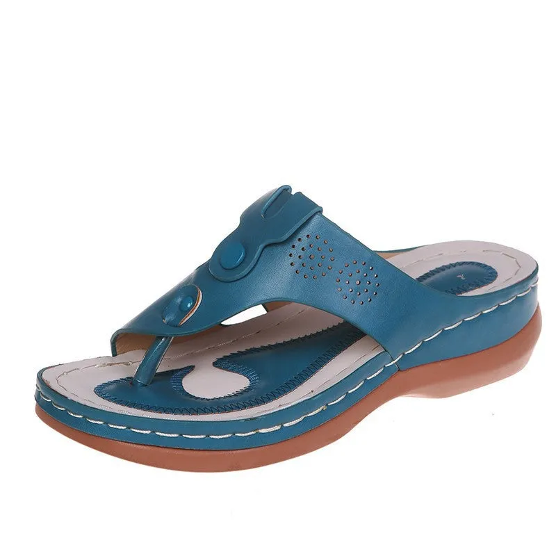 Thong Sandals Wedges Shoes Summer Beach Shoes Flip Flops