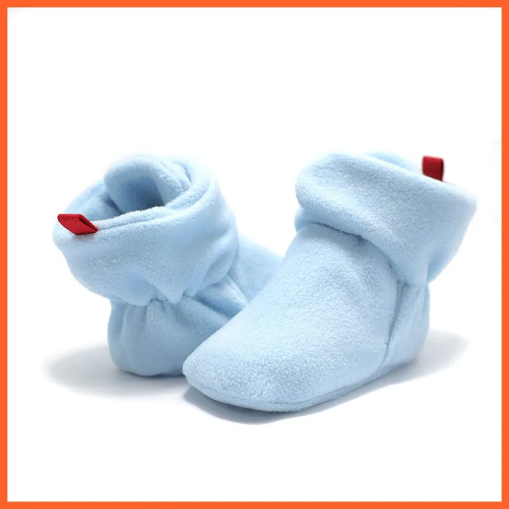 Unisex Baby Newborn Coral Fleece Winter Warm Infant Toddler Crib Shoes