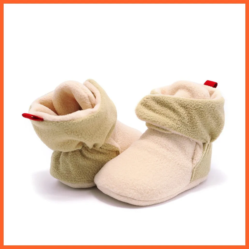 Unisex Baby Newborn Coral Fleece Winter Warm Infant Toddler Crib Shoes