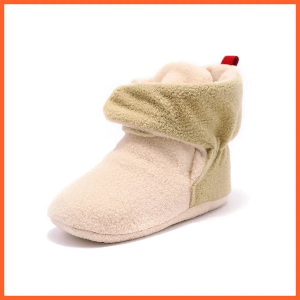 Unisex Baby Newborn Coral Fleece Winter Warm Infant Toddler Crib Shoes
