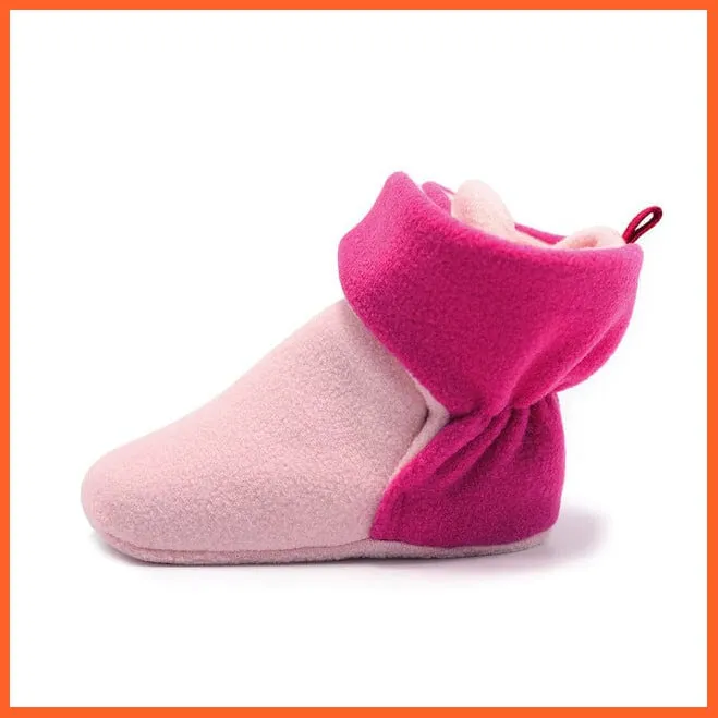 Unisex Baby Newborn Coral Fleece Winter Warm Infant Toddler Crib Shoes
