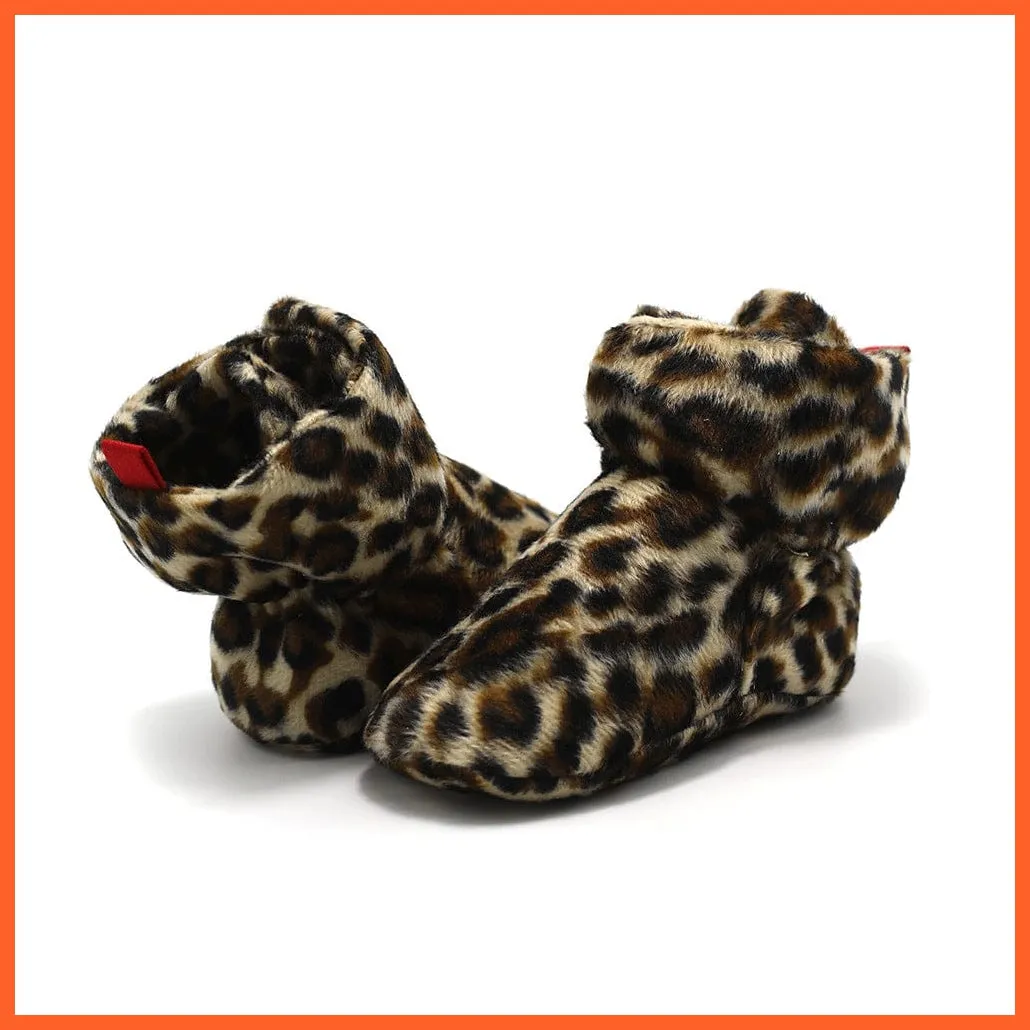 Unisex Baby Newborn Coral Fleece Winter Warm Infant Toddler Crib Shoes