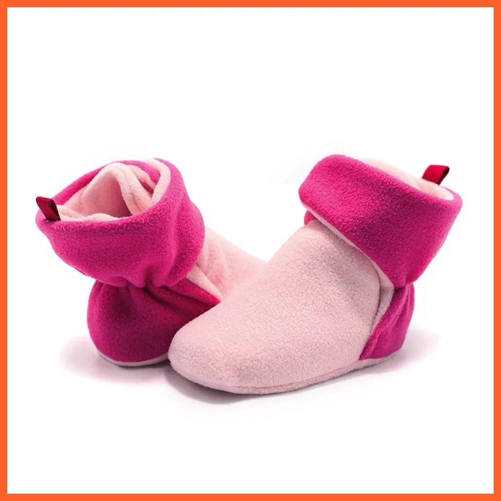 Unisex Baby Newborn Coral Fleece Winter Warm Infant Toddler Crib Shoes