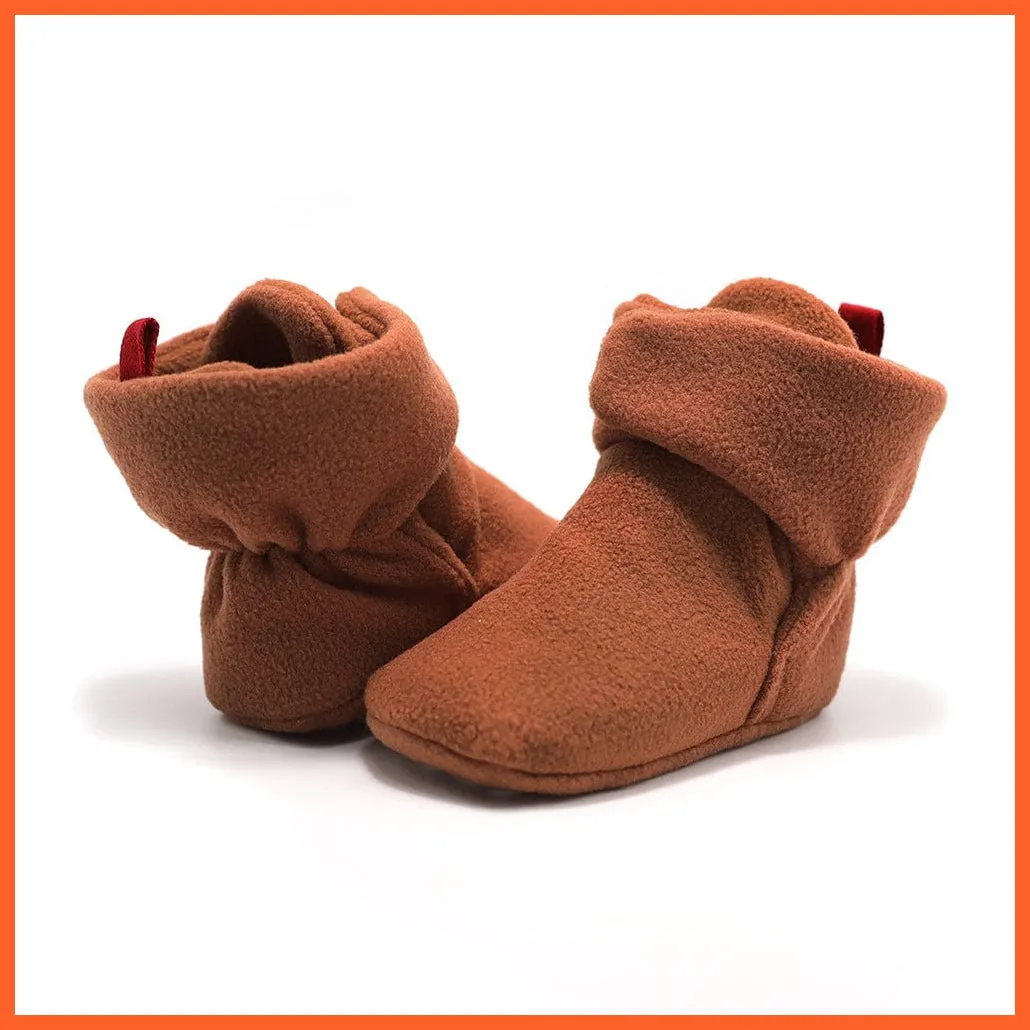 Unisex Baby Newborn Coral Fleece Winter Warm Infant Toddler Crib Shoes