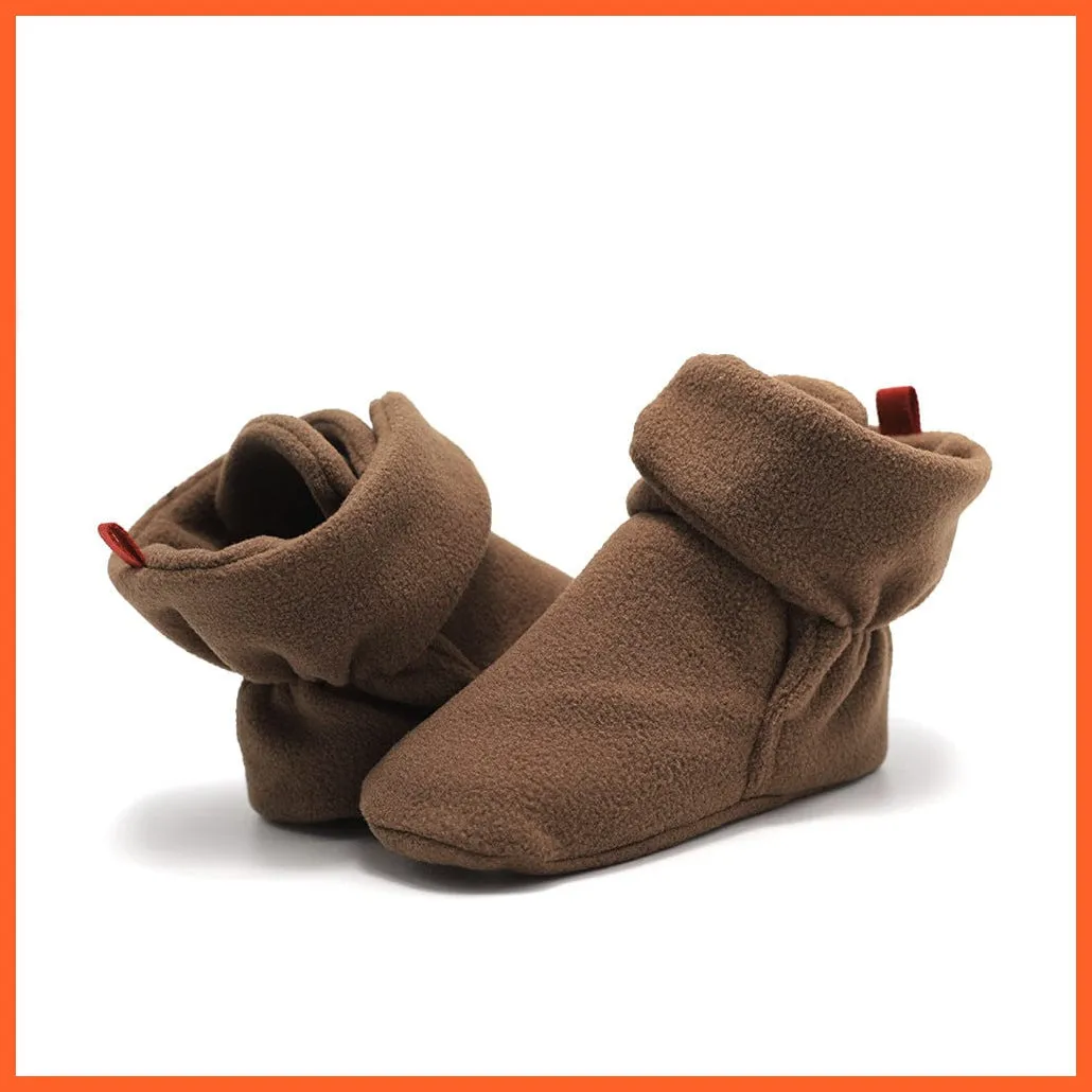 Unisex Baby Newborn Coral Fleece Winter Warm Infant Toddler Crib Shoes