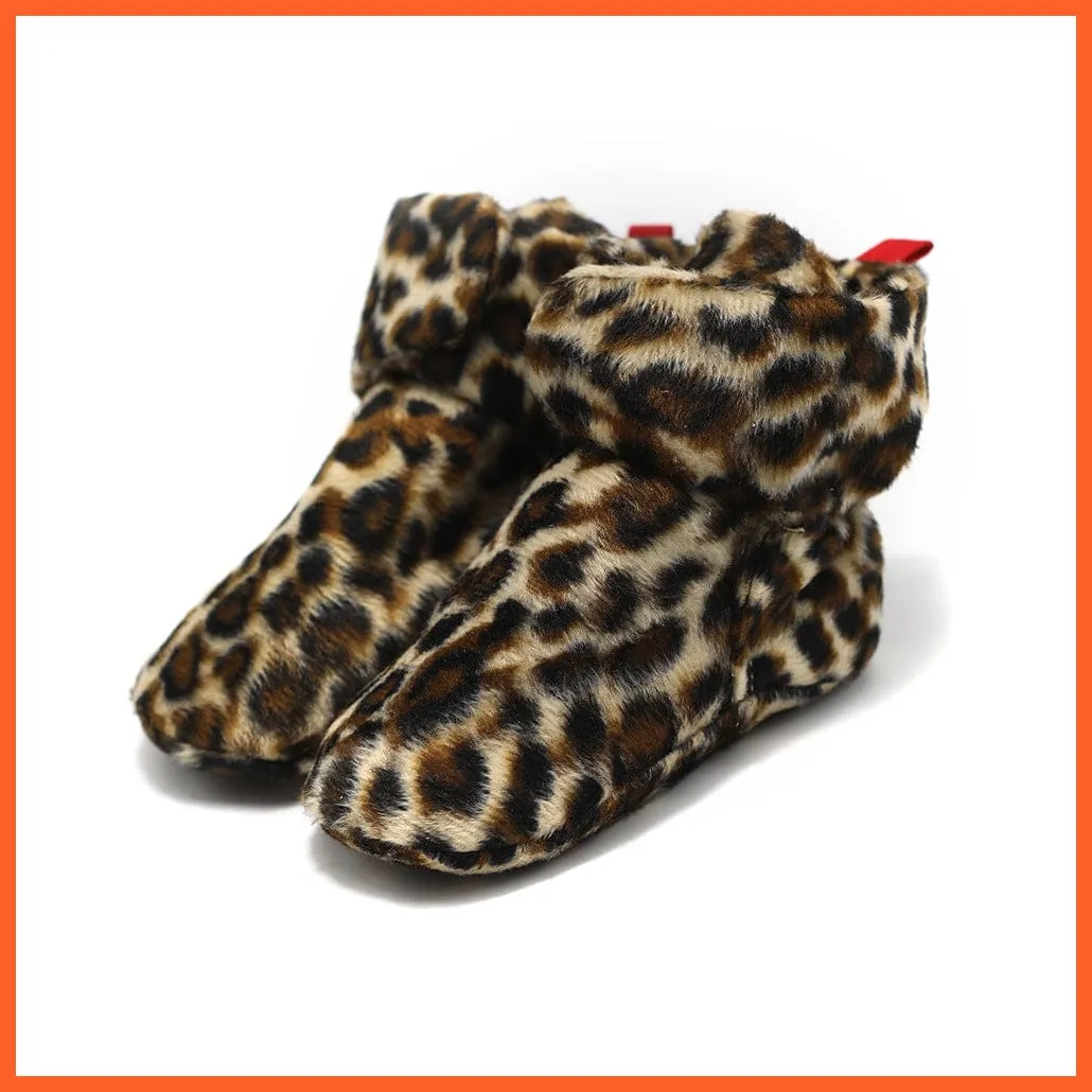 Unisex Baby Newborn Coral Fleece Winter Warm Infant Toddler Crib Shoes