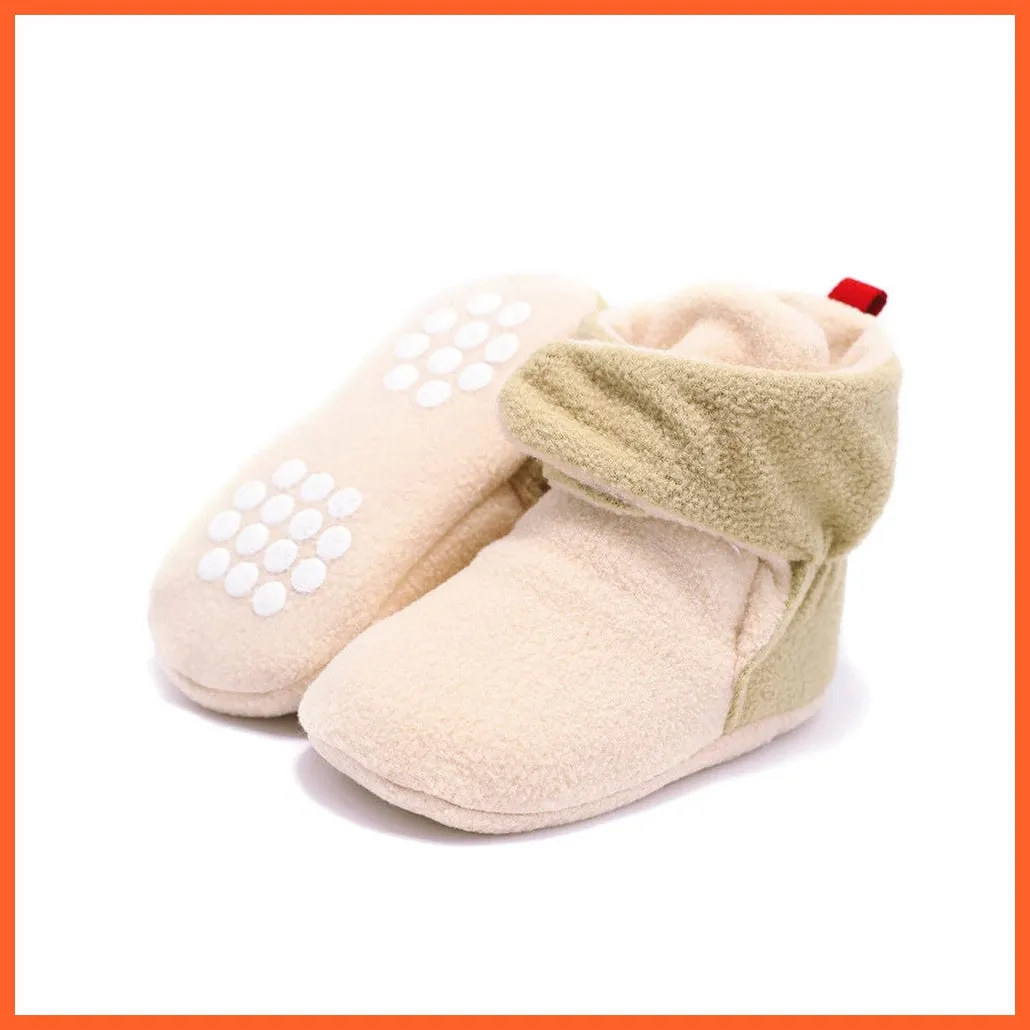 Unisex Baby Newborn Coral Fleece Winter Warm Infant Toddler Crib Shoes
