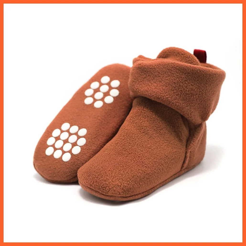 Unisex Baby Newborn Coral Fleece Winter Warm Infant Toddler Crib Shoes