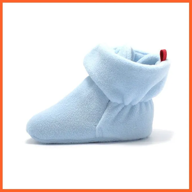 Unisex Baby Newborn Coral Fleece Winter Warm Infant Toddler Crib Shoes
