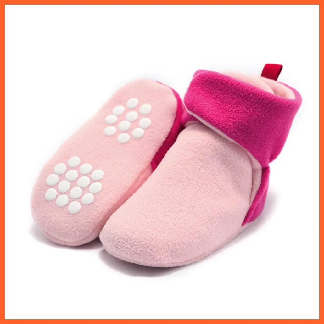 Unisex Baby Newborn Coral Fleece Winter Warm Infant Toddler Crib Shoes