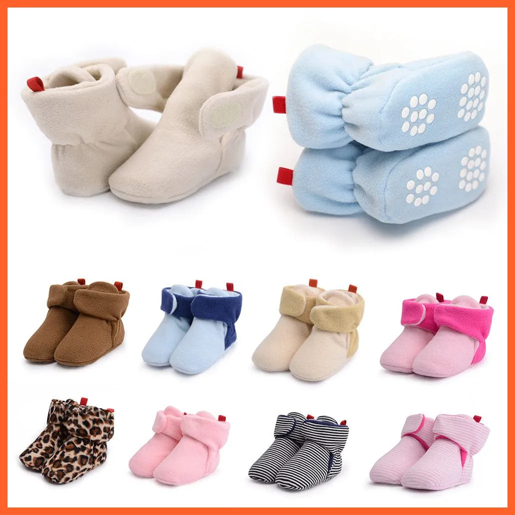 Unisex Baby Newborn Coral Fleece Winter Warm Infant Toddler Crib Shoes