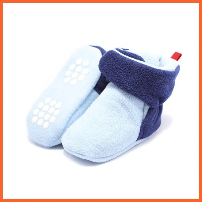 Unisex Baby Newborn Coral Fleece Winter Warm Infant Toddler Crib Shoes
