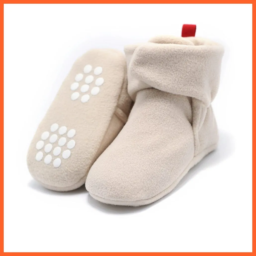 Unisex Baby Newborn Coral Fleece Winter Warm Infant Toddler Crib Shoes