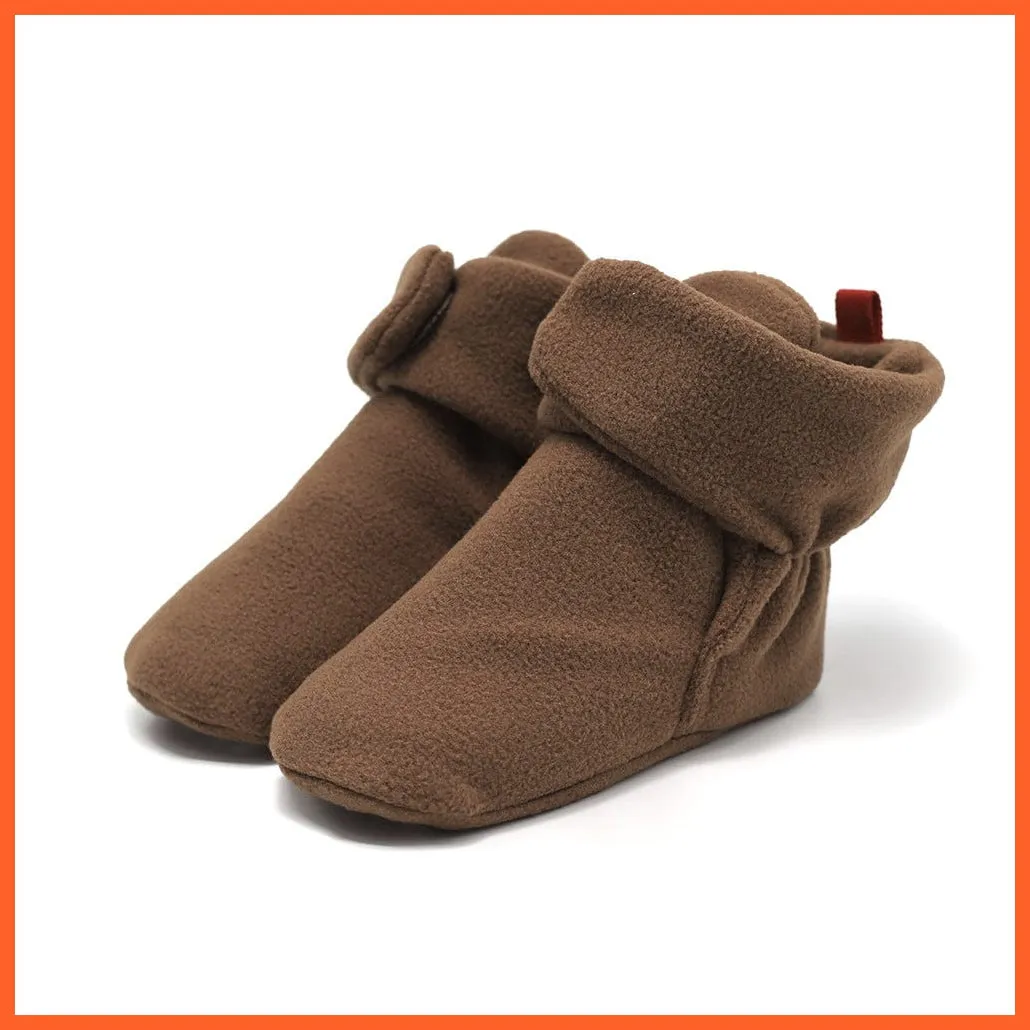 Unisex Baby Newborn Coral Fleece Winter Warm Infant Toddler Crib Shoes