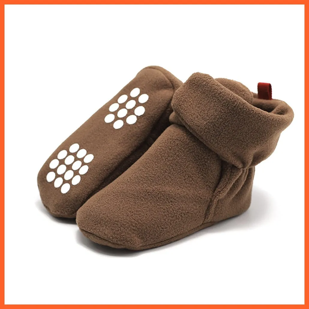 Unisex Baby Newborn Coral Fleece Winter Warm Infant Toddler Crib Shoes